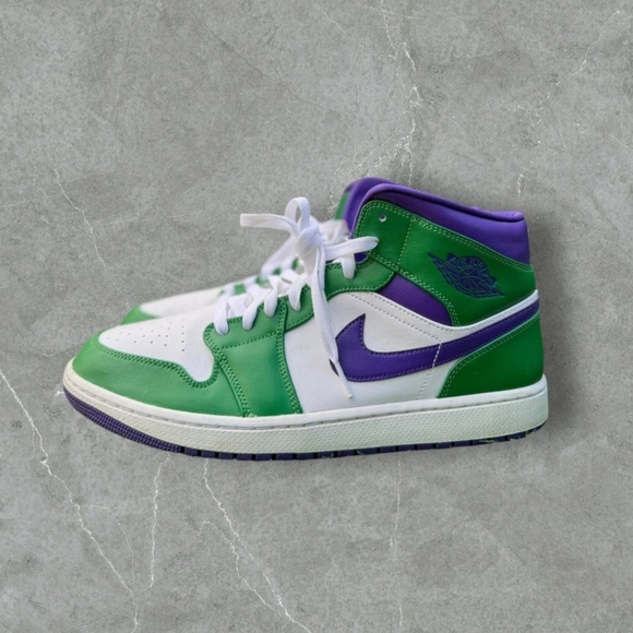 Jordan Other - Air Jordan 1 Mid 'Hulk' sneakers in size 12 Green And Purple